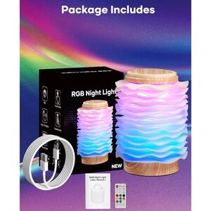 Night Light - Dimmable Touch Lamp with 8 Brightness Levels